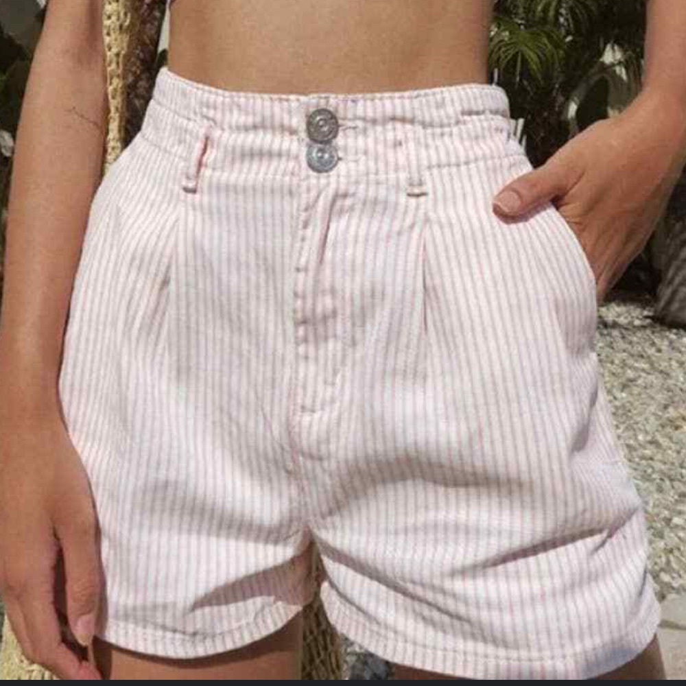 Urban outfitters Jordie striped paper bag shorts size small